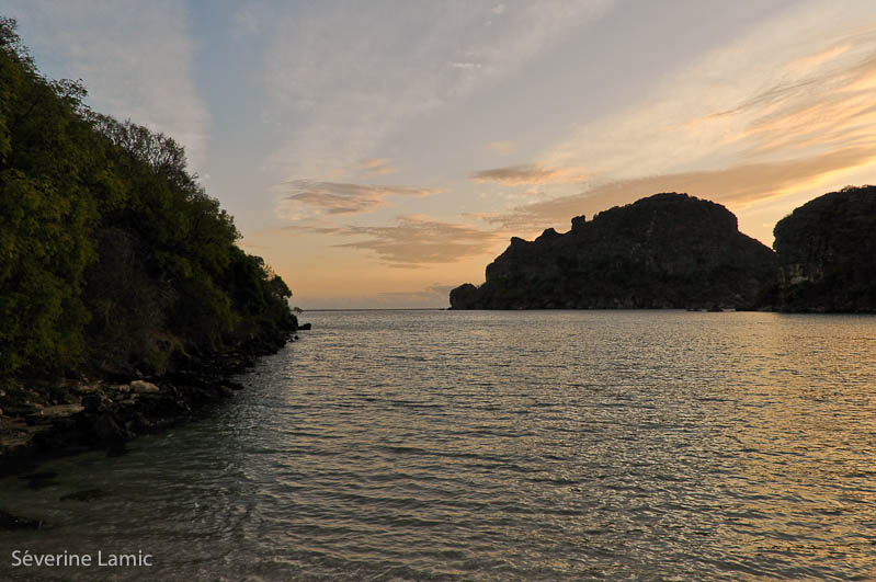 Coucher de soleil sur l'archipel de Nosy Hara